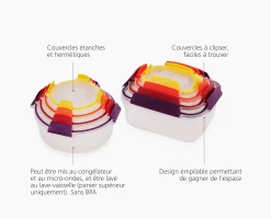 8 Boîtes Alimentaires Empilables Variés Nest™