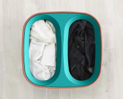 Bac à Linge Double Compartiment 60L Tota Pop Corail