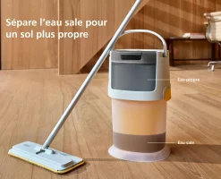 Balai Auto-essorant en Microfibre avec Seau UltraClean