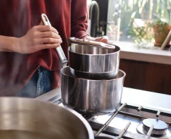 Batterie de Cuisine de 5 Pièces en Inox Space Steel