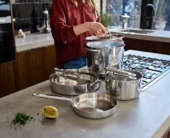Batterie de Cuisine de 6 Pièces en Inox Space Steel