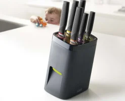 Bloc Couteaux de 6 Pièces avec Système de Verrou LockBlock™ en Noir