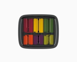 Bloc Couteaux de 6 Pièces avec Système de Verrou LockBlock™ en Noir