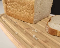 Boîte à Pain Noir avec Couvercle en Bambou