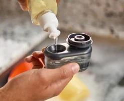 Brosse à Vaisselle à Paume avec Support Inox et 6 Têtes de Rechange SinkTech