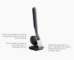 Brosse à Vaisselle & Support en Inox SinkTech™
