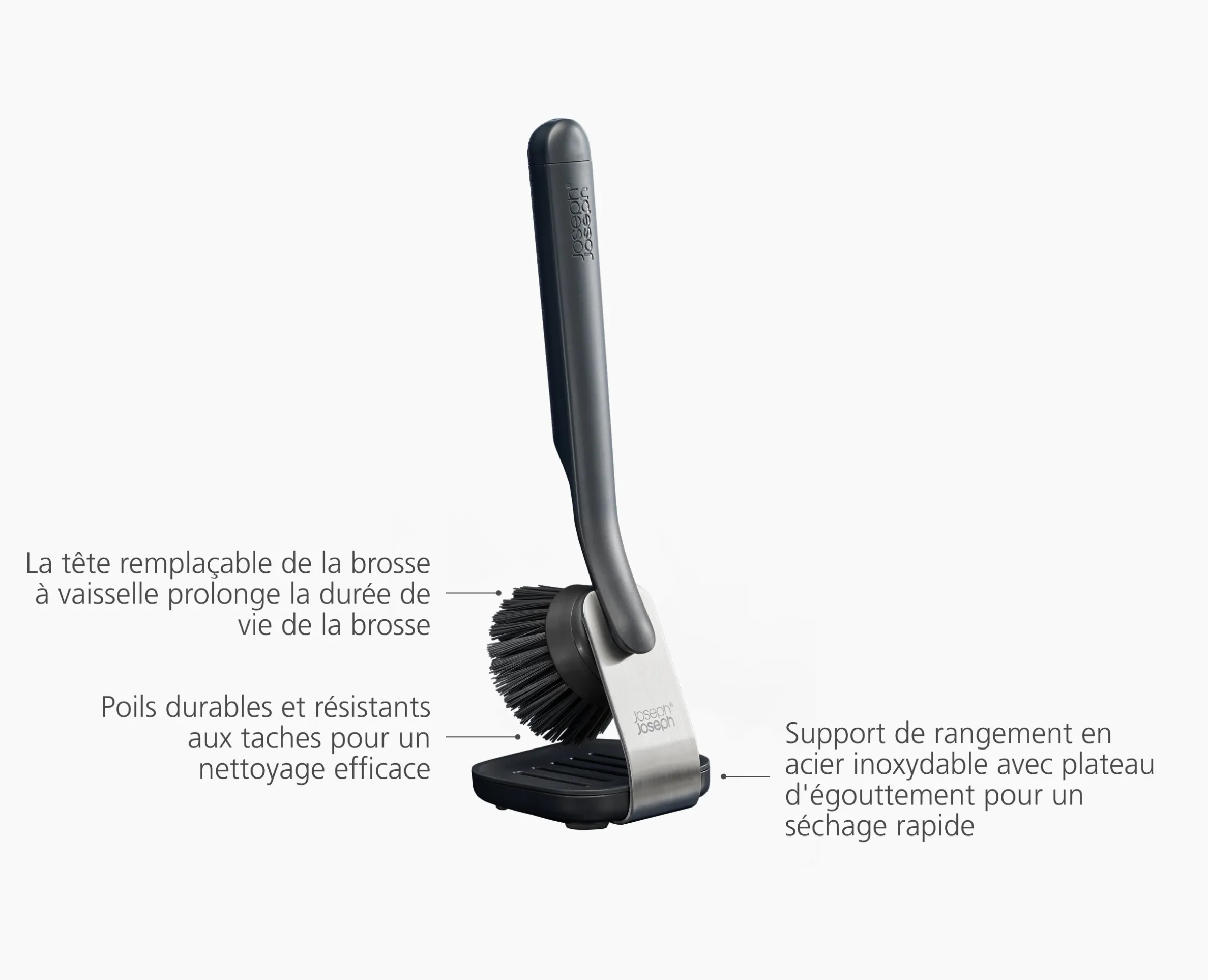 Brosse à Vaisselle & Support en Inox SinkTech™