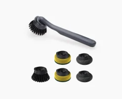 Brosse à Vaisselle avec Tête de Rechange et 4 Têtes Supplémentaires
