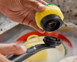 Brosse à Vaisselle avec Tête de Rechange et 4 Têtes Supplémentaires