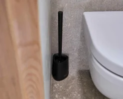 Brosse de Toilette Compacte en Silicone Noire Mat Flex 360™ Lite
