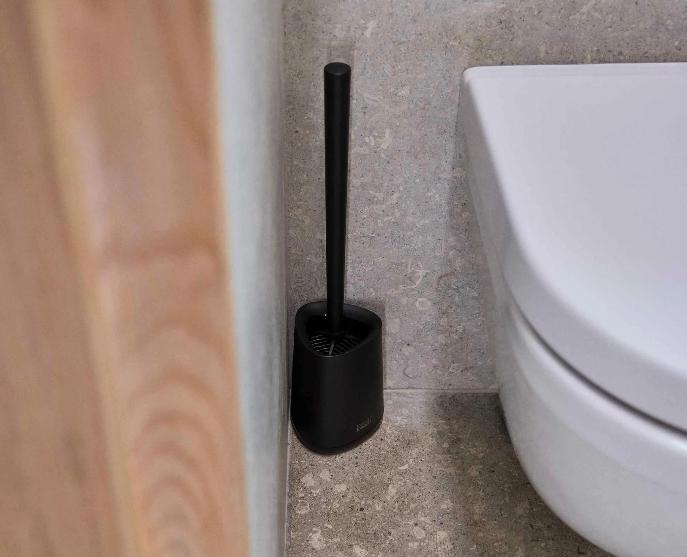 Brosse de Toilette Compacte en Silicone Noire Mat Flex 360™ Lite