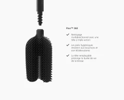 Brosse de Toilette Compacte en Silicone Noire Mat Flex 360™ Lite