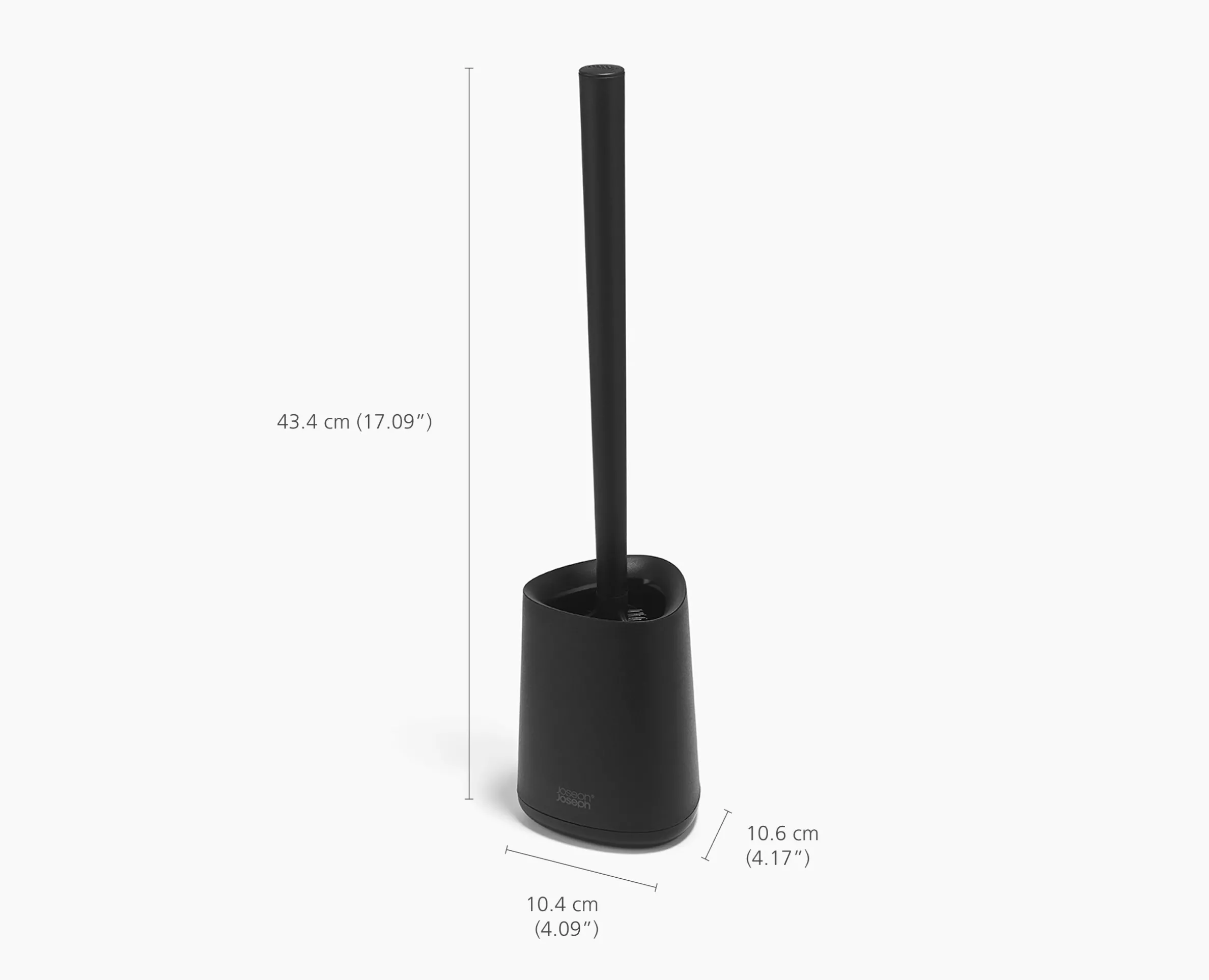 Brosse de Toilette Compacte en Silicone Noire Mat Flex 360™ Lite