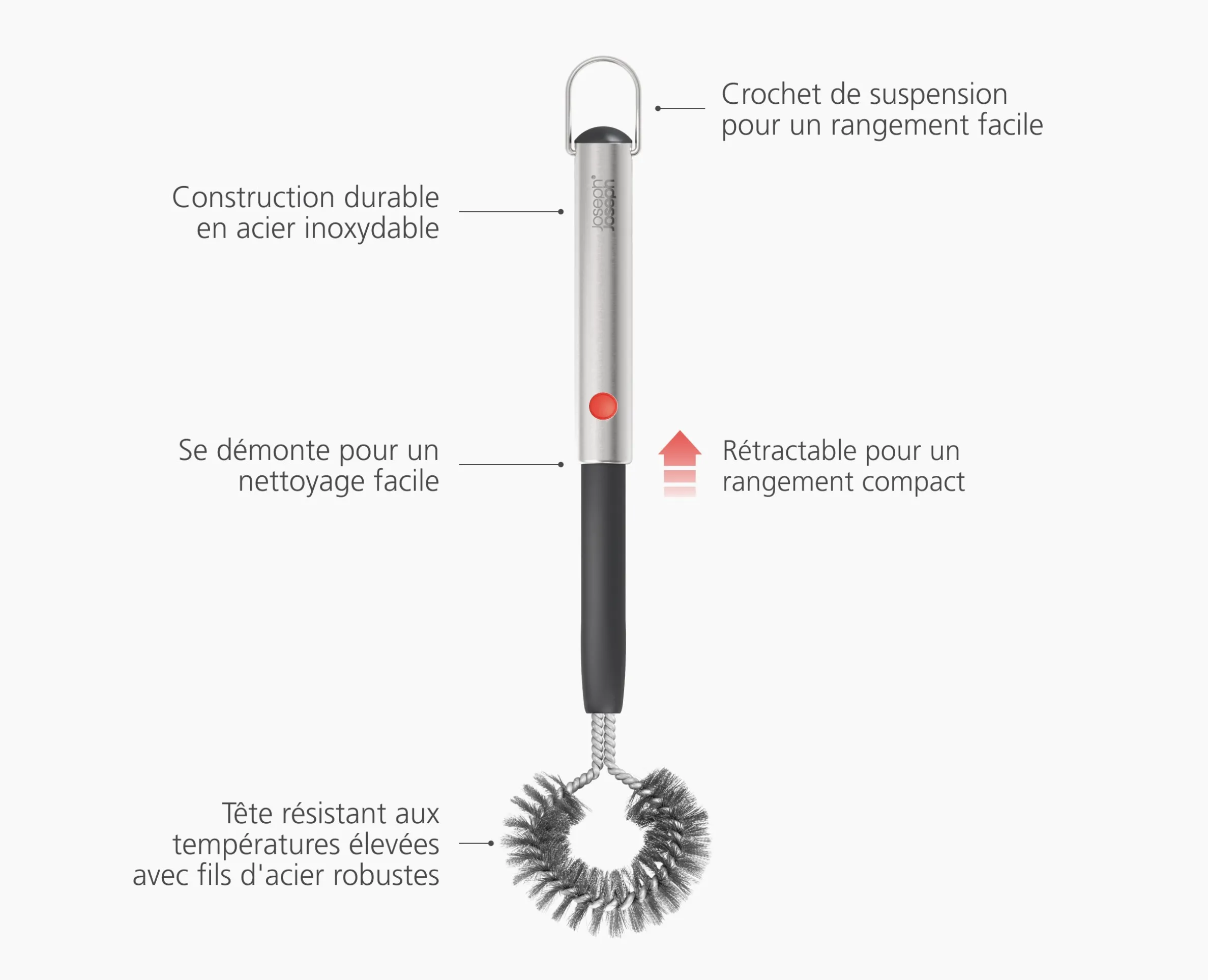 Brosse Nettoyage Barbecue Rétractable GrillOut™