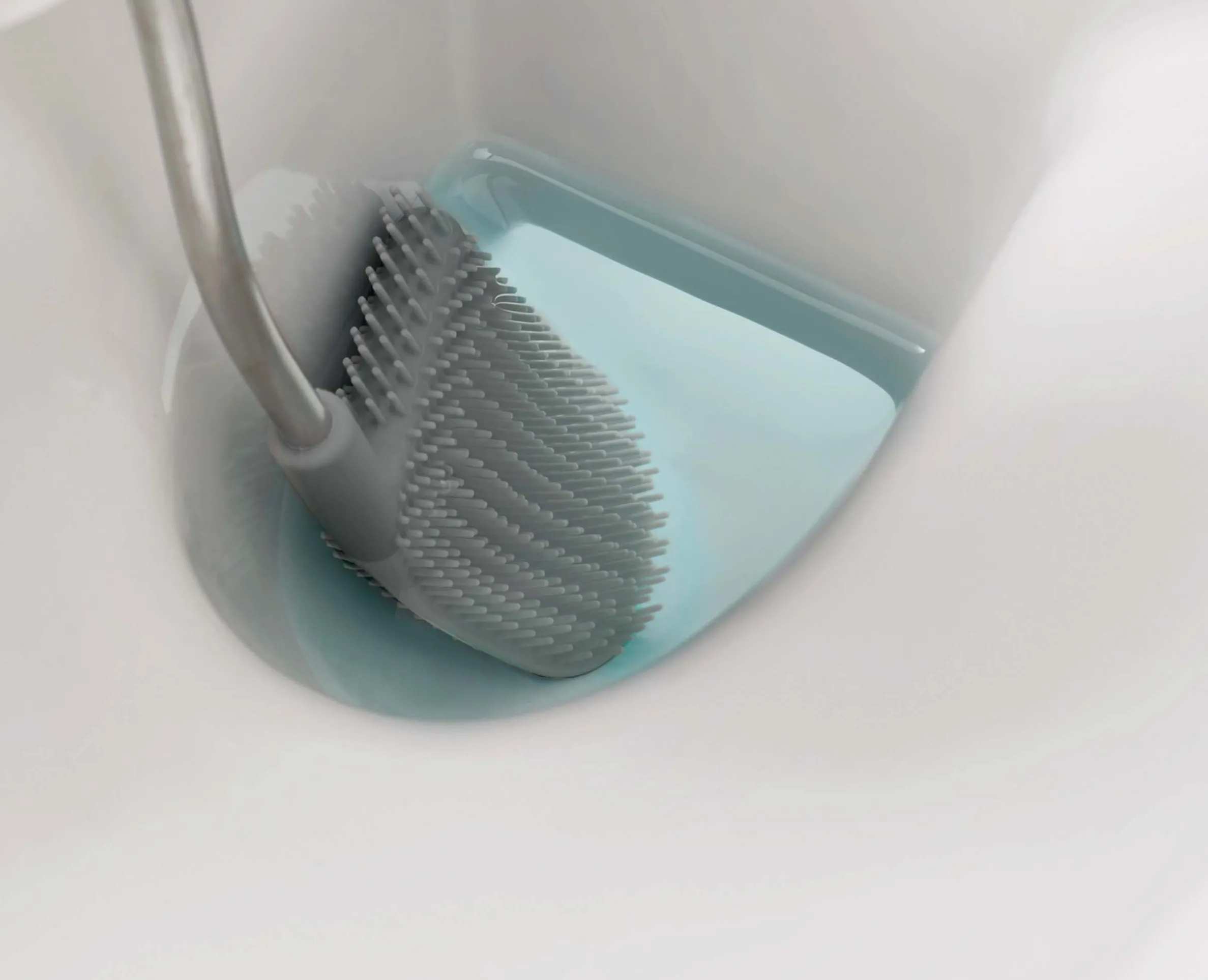 Brosse WC Plate avec Support Blanc Flex™ Lite