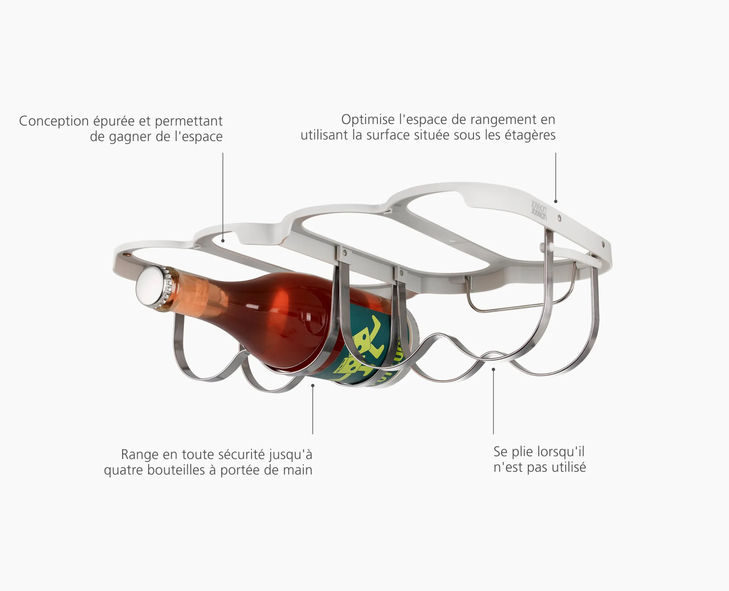 Casier à Vin Sous Étagère En Acier Inoxydable Cradle™