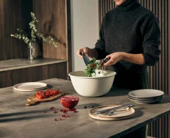 Ensemble Bol à Salade et Couverts en couleur Pierre Uno™