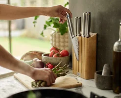 Ensemble de 5 Couteaux de Cuisine Elevate™ avec Bloc en Bambou