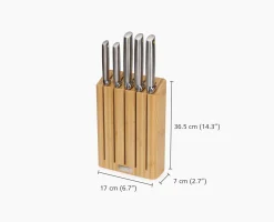 Ensemble de 5 Couteaux de Cuisine Elevate™ avec Bloc en Bambou