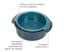 Ensemble de 2 moules à gâteaux ronds antiadhésifs bleus Nest™ Bake