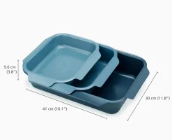 Ensemble de 3 plats à rôtir bleus Nest™ Oven