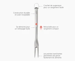 Fourchette à Barbecue Rétractable en Inox GrillOut™
