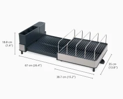 Égouttoir à vaisselle extensible en acier inoxydable Extend™ Max