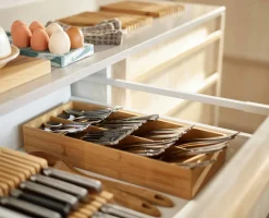 Grand Organisateur de Couverts en Bambou DrawerStore™