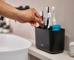 Grand Porte Brosses à Dents Noir Mat EasyStore™