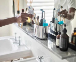 Grand Porte-Brosses à Dents en Inox EasyStore™ Luxe