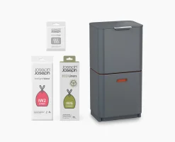 Kit de démarrage poubelle de tri sélectif grise Totem Max 60L