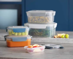 Lot de 5 Boîtes de Conservation Compactes Plastique en Bleu Nest™ - Éditions