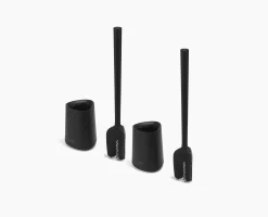 Lot de 2 brosses de toilettes Flex™ 360 Lite noir mat