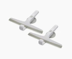 Lot de 2 Raclettes de Douche Grises Claires avec Crochet EasyStore™