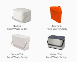 Lot de 4 sacs poubelles pour déchets alimentaires blancs IW2 4L