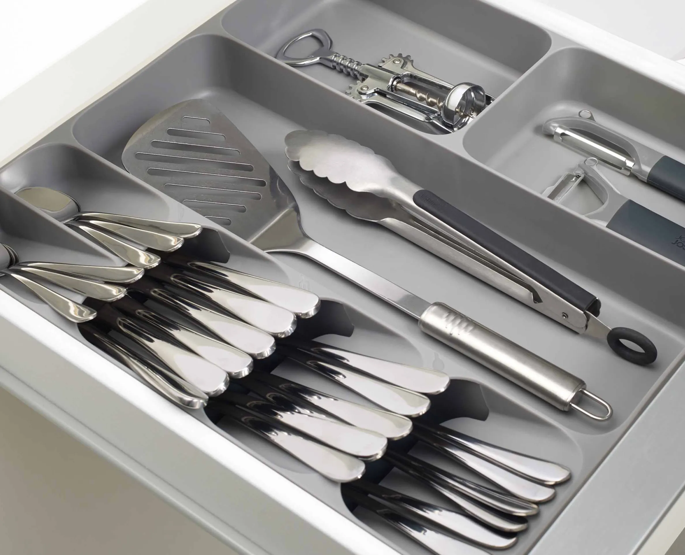 Organisateur de couverts, d'ustensiles et d'accessoires en Gris DrawerStore™