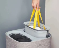 Panier à Linge Deux Compartiments 60L Tota Gris