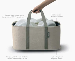Panier à Linge Pliable 35L Écru Hold-All™