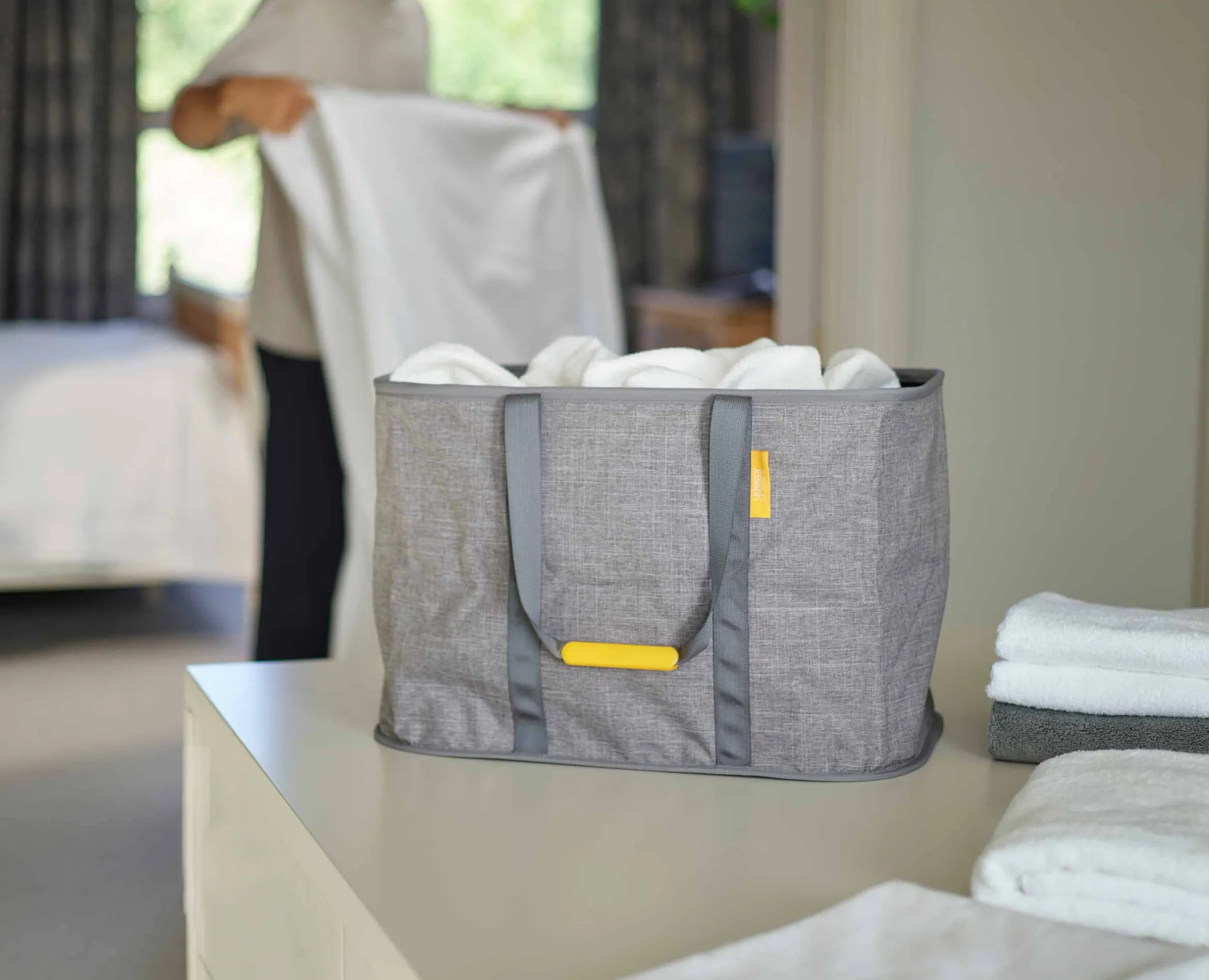 Panier à Linge Pliable 55L Gris Hold-All™ Max