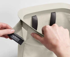 Panier Linge Double Compartiment 60L Tota Écru