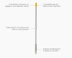Perche Télescopique pour Nettoyage CleanTech™