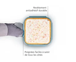 Plat de cuisson antiadhésif bleu Nest™ Bake, moyen