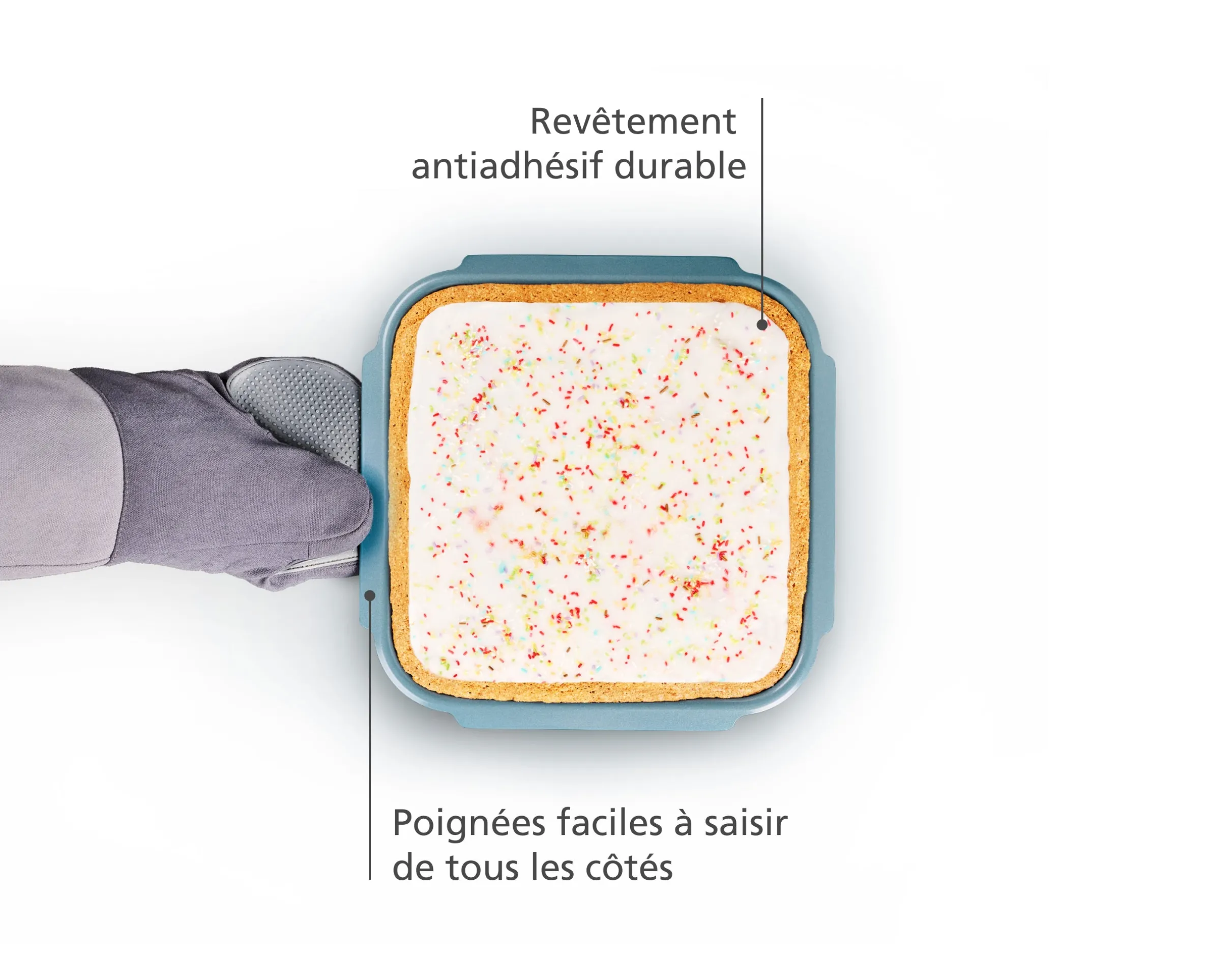 Plat de cuisson antiadhésif bleu Nest™ Bake, moyen