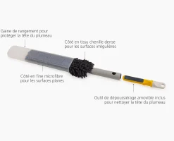 Plumeau Multi-surfaces avec Étui 3-en-1 CleanTech™