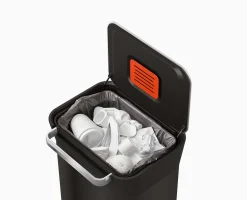 Poubelle Compacteur de Déchets 30L Noir Titan