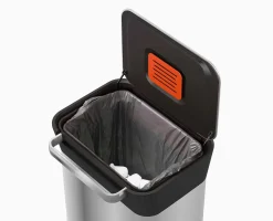Poubelle Compacteur de Déchets 30L Inox Titan
