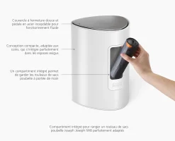 Poubelle de Salle de Bain 5L Blanc Brillant EasyStore™