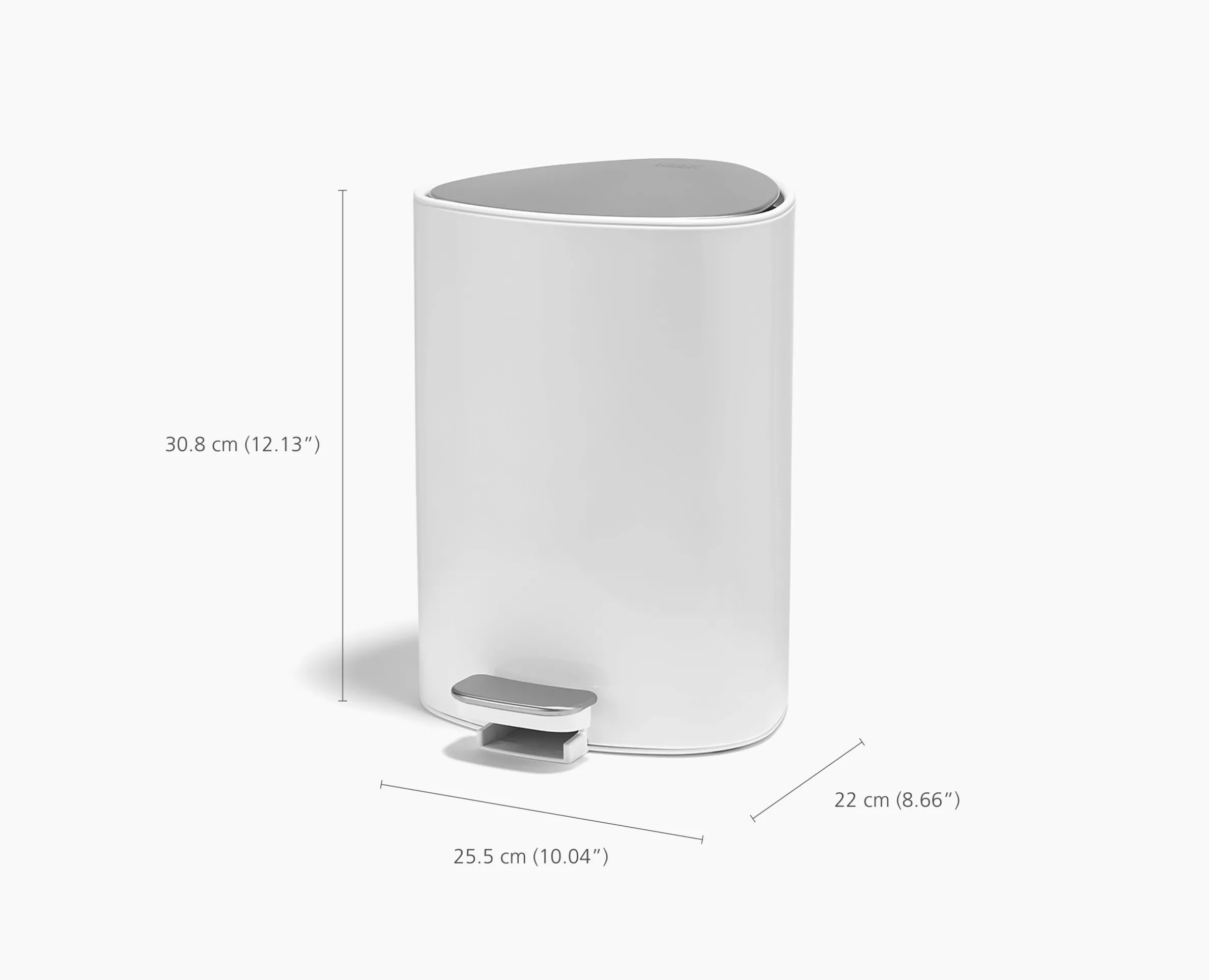 Poubelle de Salle de Bain 5L Blanc Brillant EasyStore™