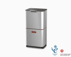 Poubelle de Tri 60l Inox Totem Max