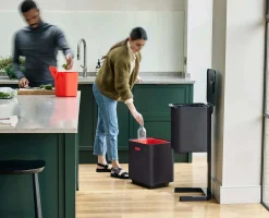 Poubelle de Tri 60l Noir Totem Max